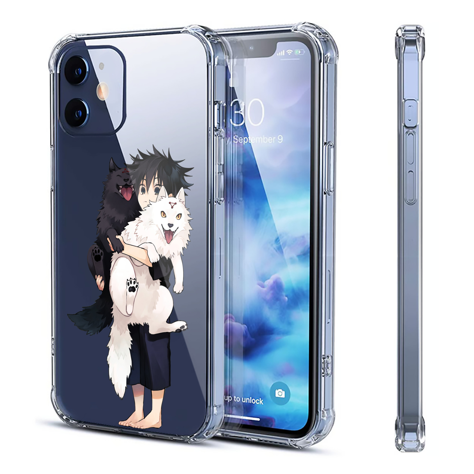 （画像用） 呪術廻戦 Jujutsu Kaisen 【iPhone 12シリーズ対応】透明スマホケース（クリアソフトケース）